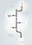 Pipe timeline infographics template.