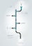 Pipe timeline infographics template.