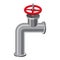 Pipe valve icon, cartoon style