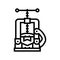 pipe vice line icon vector illustration