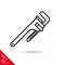 Pipe wrench vector line icon