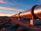 Pipeline Infrastructure at Sunset