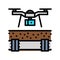 pipeline inspection drone color icon vector illustration