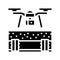 pipeline inspection drone glyph icon vector illustration