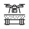 pipeline inspection drone line icon vector illustration