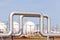 Pipeline storage tanks of Texas oil refinery
