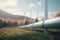 Pipeline wind turbines energy. Generate Ai