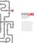 Pipelines poster concept. Pipes pattern, boiler room, piping, plumbing banner design template for marketing, social