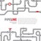 Pipelines poster concept. Pipes pattern, boiler room, piping, plumbing banner design template for marketing, social