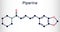 Piperine, C17H19NO3 molecule. It is alkaloid isolated from the plant Piper nigrum. It has role as plant metabolite, food component