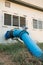 Pipes and colorful equipment in industrial boiler room