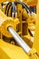 Pipes and the hydraulic system of the tractor or excavator