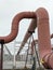 Pipes and sewage pumps at industrial wastewater treatment plant