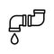 Pipes vector icon. Water pipeline line icon for web, mobile and infographics