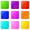 Pipet bulb icons set 9 color collection