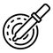 Pipette analysis icon, outline style