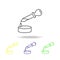 pipette colored icons. Element of science illustration. Thin line illustration for website design and development, app development