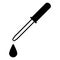 Pipette with a drop of liquid, dosing, vector concept dripping, dosing with drops