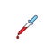 Pipette with drop solid icon, Element of medical