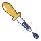 Pipette icon, cartoon style