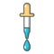 Pipette icon, cartoon style