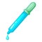 Pipette icon, cartoon style