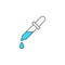 Pipette in linear style.