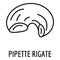 Pipette rigate icon, outline style