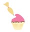 Piping a Cupcake