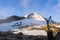 Piramide Vincent peak on Monte Rosa at sunset, Alps, Valle Aosta, Italy