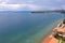 Piran - Panoramic aerial view of coastal town Piran, Primorska, Slovenia, Europe