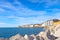 Piran, Slovenia, September 24, 2019: Scenic waterfront, with bright colorful buildings in the historic centre of Piran