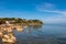 Piran - Walking path from Fiesa along shimmering waters of the Adriatic Sea