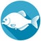 Piranha fish flat icon vector illustration