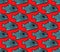 Piranha pixel art pattern seamless. freshwater fish pixelated background. 8 bit texture