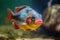 Piranha is a predatory tropical fish, freshwater exotic fauna of the Amazon. AI generated.