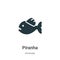 Piranha vector icon on white background. Flat vector piranha icon symbol sign from modern animals collection for mobile concept