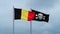Pirate and Belgium flag