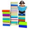 Pirate with Book stack