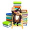 Pirate with Book stack & ladder