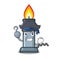 Pirate bunsen burner isolated with the cartoon