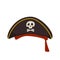 Pirate cocked hat with skull and crossbones