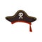 Pirate cocked hat with skull and crossbones