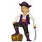 Pirate.Cute little boy in carnival costume