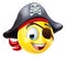 Pirate Emoticon Cartoon Face