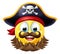 Pirate Emoticon Cartoon Face