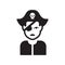 Pirate face icon. Trendy Pirate face logo concept on white background from People collection