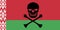 Pirate flag combined with Belarusian flag