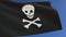 Pirate Flag of the Jolly Roger in the Wind