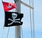 Pirate flag on mast